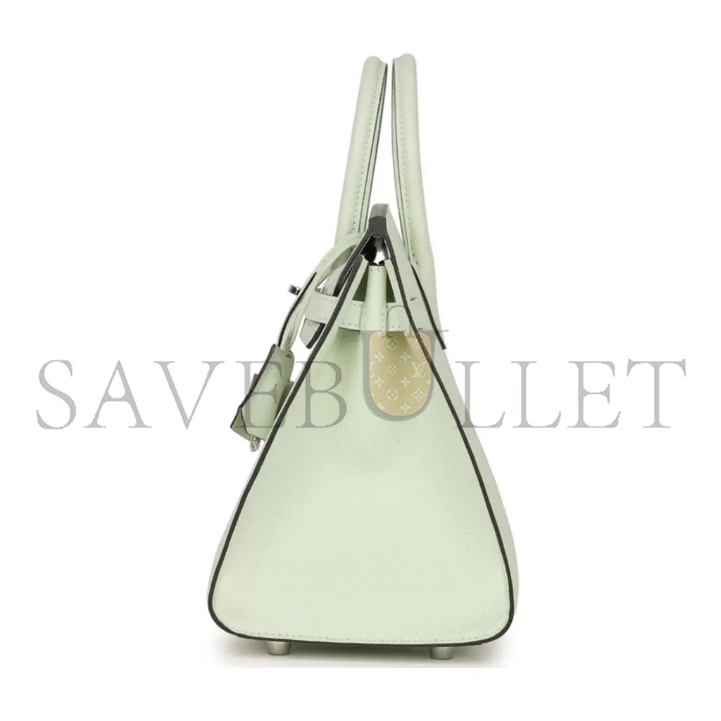 H**mes birkin 25 swift leather bubble green silver buckle bag h049362ck01 (25*20*13cm)